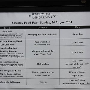 Featuring a zoo element, signage 23rd August 2014