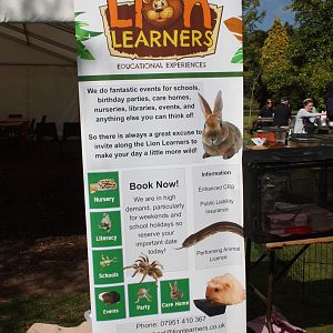 Banner erected by company staging animal handling event, 24th August 2014