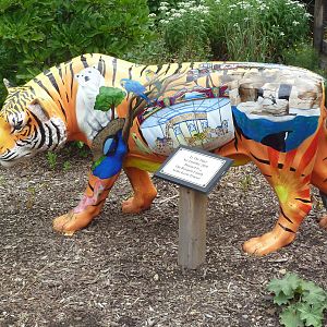 Painted Tiger Statue