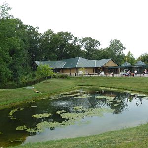 Waterfowl Pond + Zoo Entrance (from inside zoo)