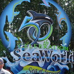 50th Anniversary Sign at SeaWorld Orlando