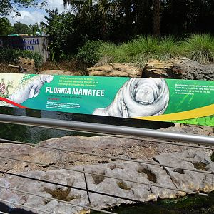 Manatee Sign at SeaWorld Orlando