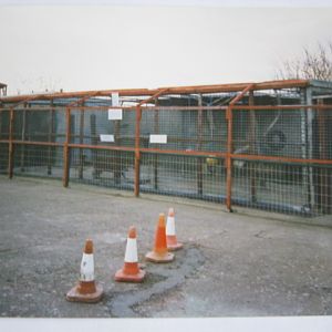 Quarantine cages -housing female jaguar 1998.