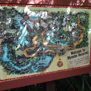 Map of the Myombe Reserve at Busch Gardens Tampa