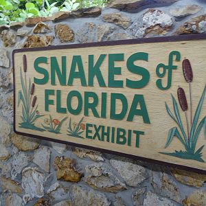 Snakes of Florida Exhibit Sign at Gatorland