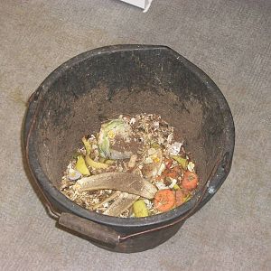 My first sweeping of the redecorated zoo kitchen, 19th September 2014