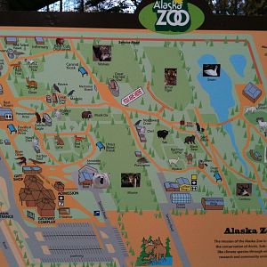 Alaska Zoo Map Sign