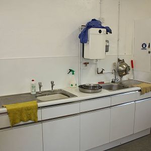 Order restored in the redecorated kitchen, 26th September 2014