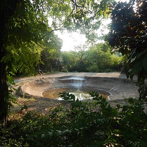 Aug. 2014 - Rhino Reserve - Saddle-billed Stork Exhibit (Temporary)