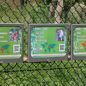 Signs vulture aviary