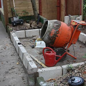 New exhibit for Chipmunks under construction, 23rd September 2014