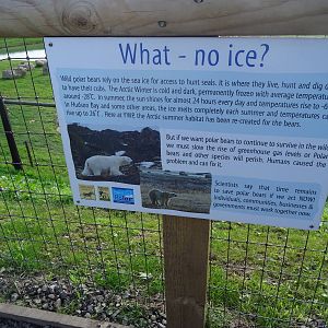 "What - no ice?" Sign at Yorkshire Wildlife Park