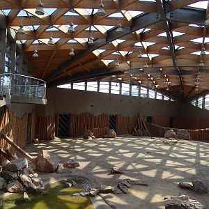 Inside elephant house