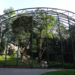 Big aviary for birds of prey