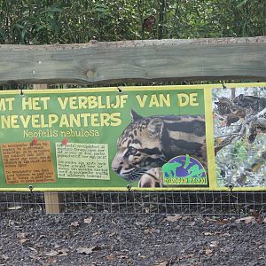 Sign new Clouded leopard-enclosure