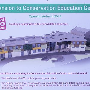 Informational sign about new building project