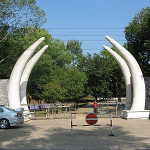 entry gates to the mini zoo area