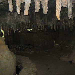 interior of faux cave