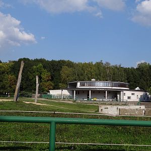 Elephant paddock and house