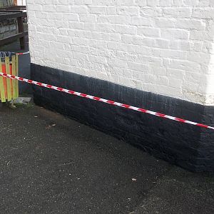 New paintwork on the dovecote, 31st October 2014