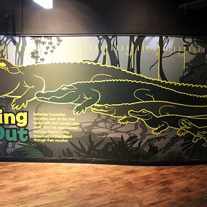 signage for crocodile display