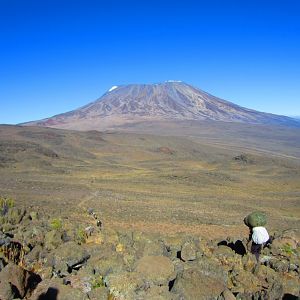 Hiking towards Kibo