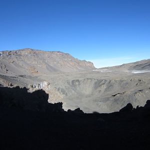 Kibo Crater, Uhuru Peak on the left.
