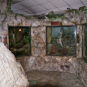 Terrariums in Reptile House