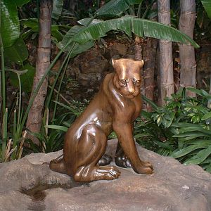 Leopard statue at Loro Parque, 21 May 2004