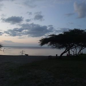 Sunset on Lake Langano from Bishangari Lodge, 13/10/14