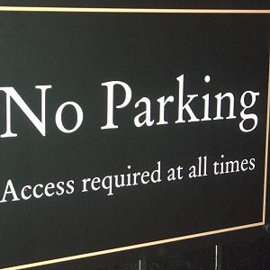 New signage on zoo service gate, 12th December 2014