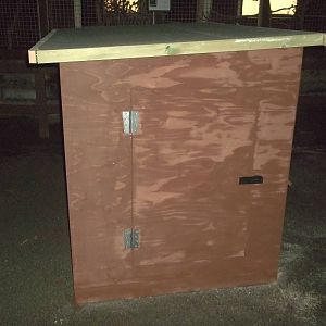 New shelter for aviary at bottom of zoo, 13th December 2014