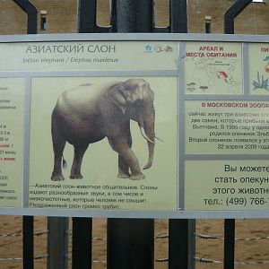 Asian elephant info board