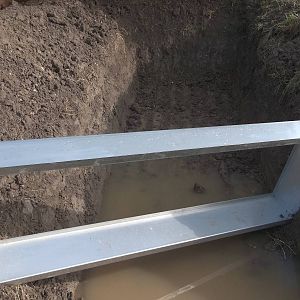 Further work on new pond (to have underwater viewing), 16th October 2014