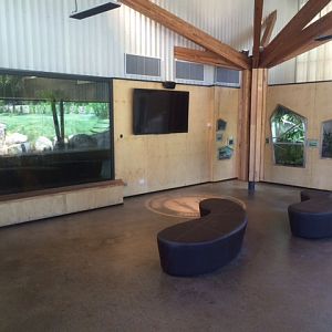 Inside Phillipines croc and lion lookout room. LG