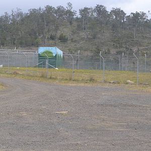 view from carpark to the new cheetah enclosure