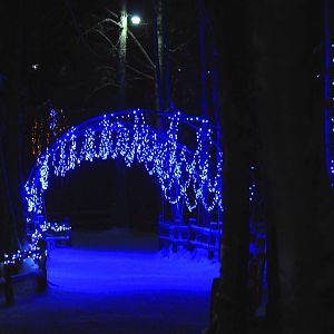 Zoo Lights at the Alaska Zoo.