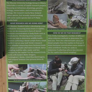 Research at Ti Point Reptile Park