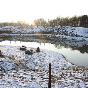 Polar bear enclosure in the snow 27-12-14