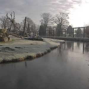 Frozen moat around Baboon Island, 30th December 2014