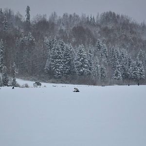 Augering Fish Holes - Alaska