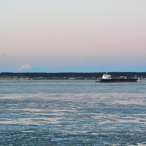 Tugs bringing Ship up main channel of Knik Arm - Alaska