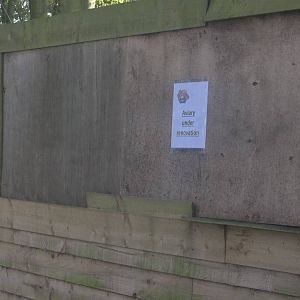 Aviary under renovation, 29th October 2014