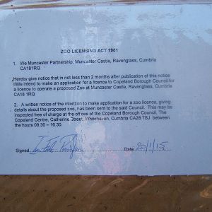 New zoo licence application
