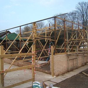 New mixed Tamarin and Bird enclosure under construction