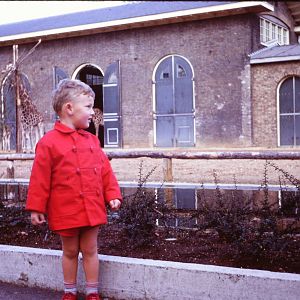 In front of the Giraffes, 1964