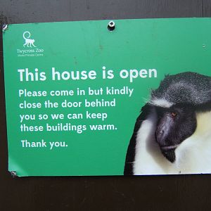 Signage on house door