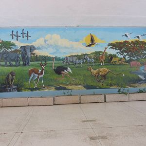 mural at entrance zoologico nacional