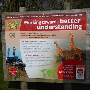 Giraffe Conservation sign