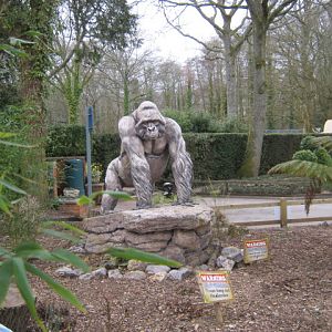 Gorilla statue.